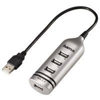 Hama USB 2.0 Hub 1:4, silver (00039690)